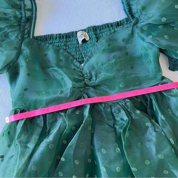 Lace & Beads Polka Dot Babydoll Dress - Picture 6 of 14